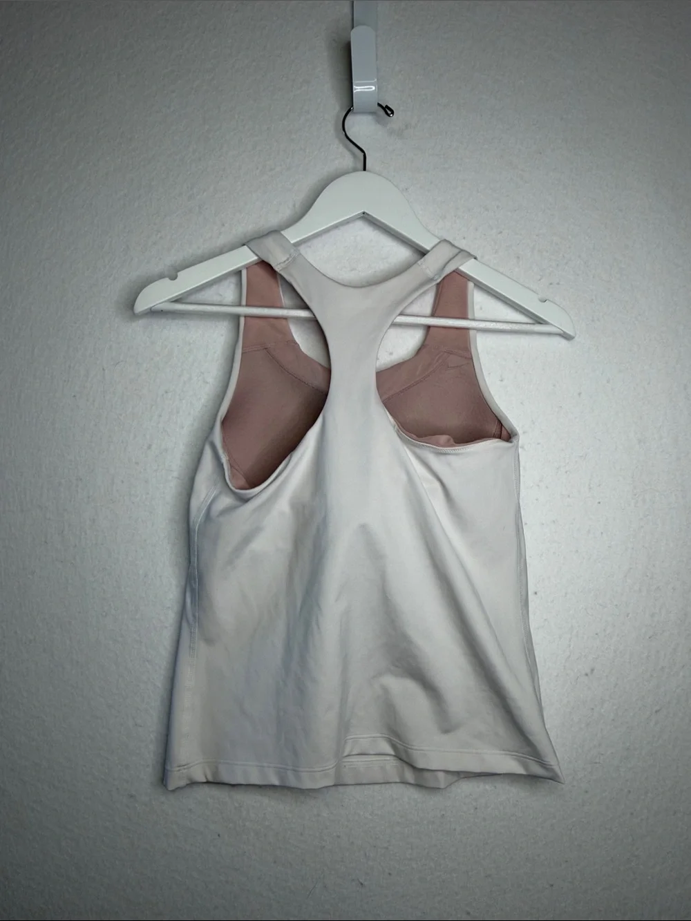 Nike White Tank Top with Pink Racerback